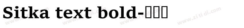Sitka text bold字体转换